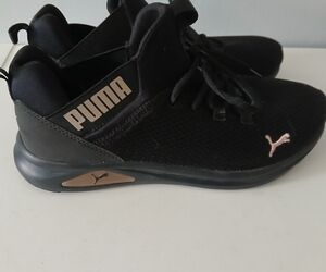 Puma Black and Pink Athletic Shoes